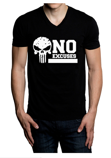 no excuses vneck t-shirt