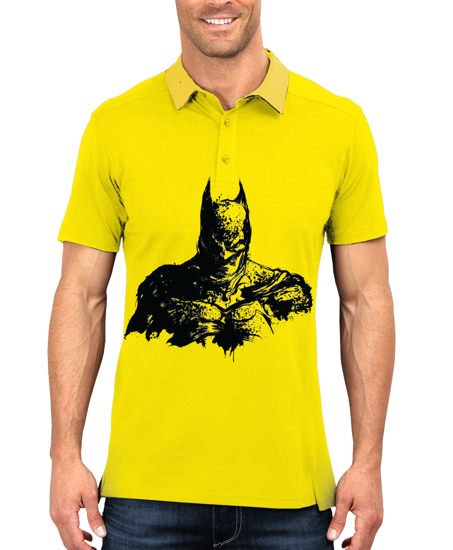 Batman Yellow Polo Tee - Swag Shirts