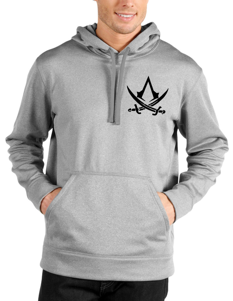 assassins creed grey hoodie front