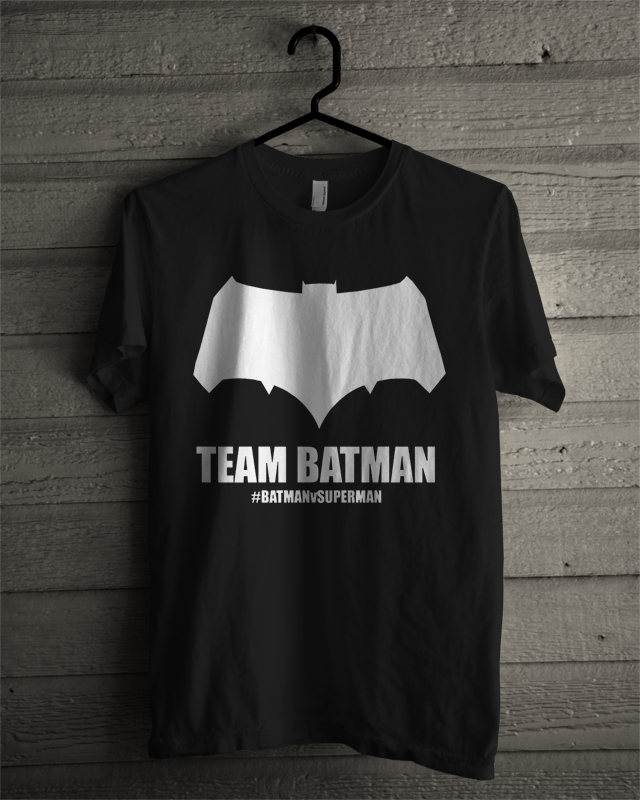 batman side black tee