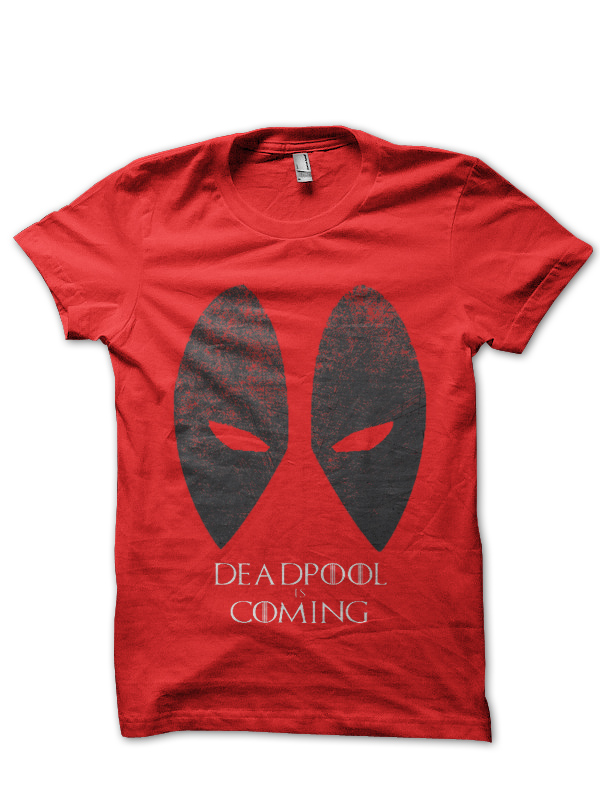 deadpool is coming red tee