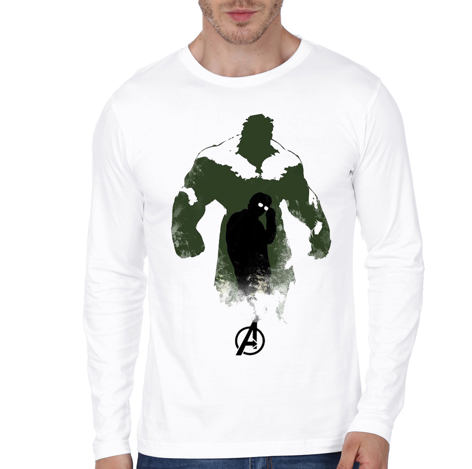 Hulk White Full Sleeve Tee