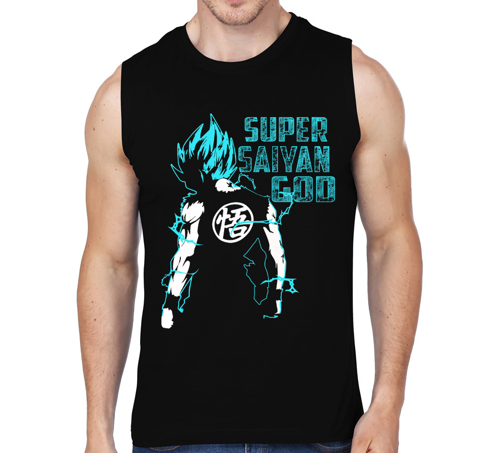 Saiyan God Black Vest