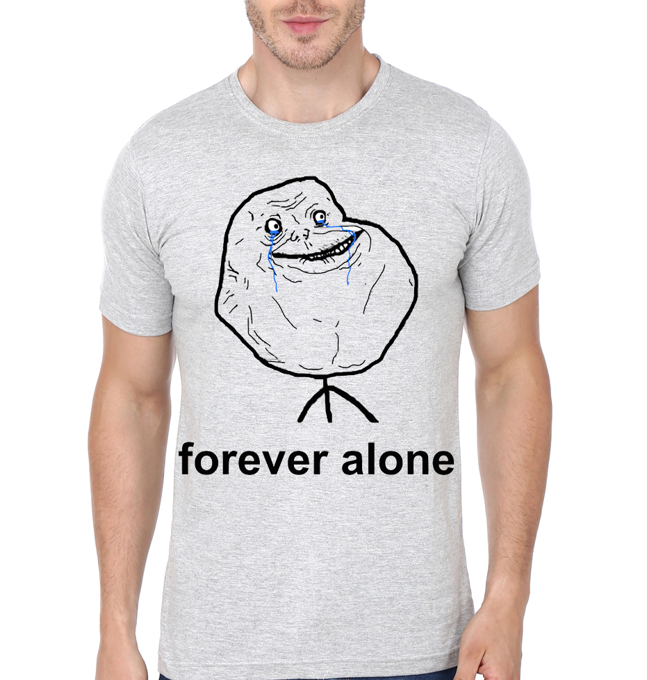 Forever Alone Light Blue Full Sleeve Tee - Image 4