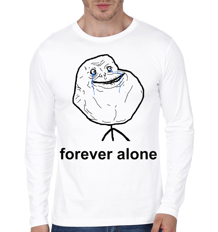 Forever Alone Light Blue Full Sleeve Tee - Image 6