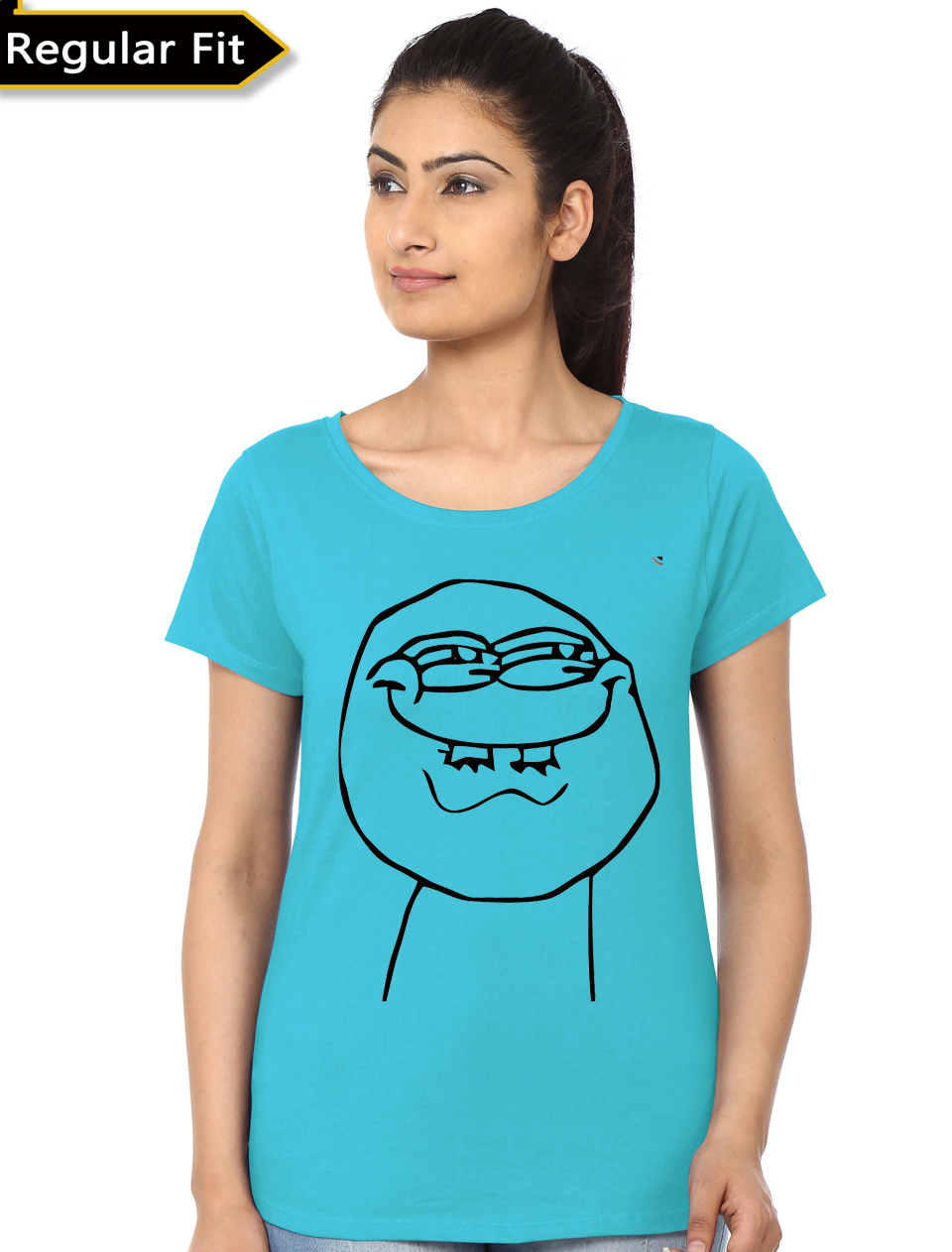 Meme Light Blue Top