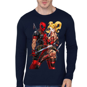 Soulmates Navy Blue Full Sleeve T-Shirt