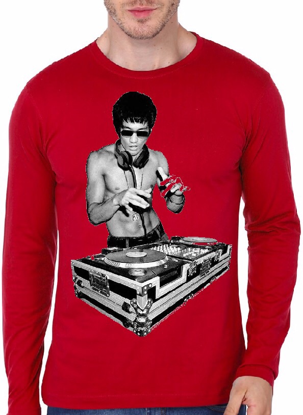DJ Brice Lee Red Full Sleeve Tee