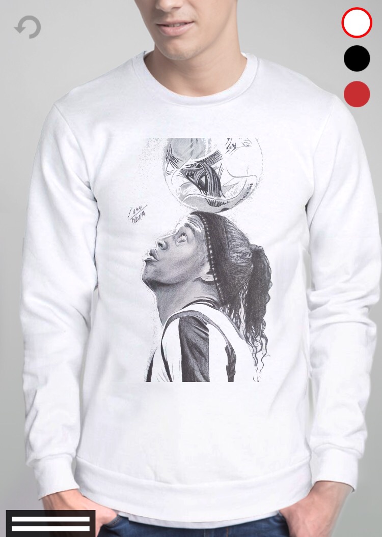 Ronadinho White Full Sleeve Tee