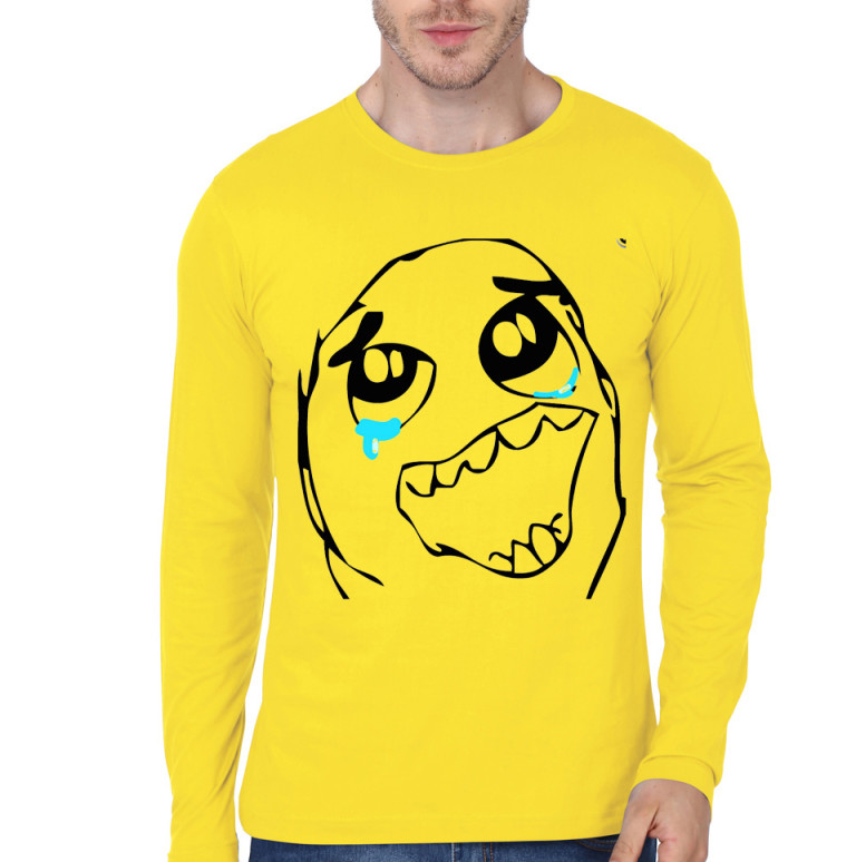 Meme Yellow Full Sleeve Tee Swag Shirts