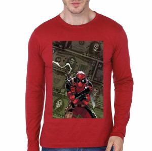 Deadpool Red Full Sleeve T-Shirt