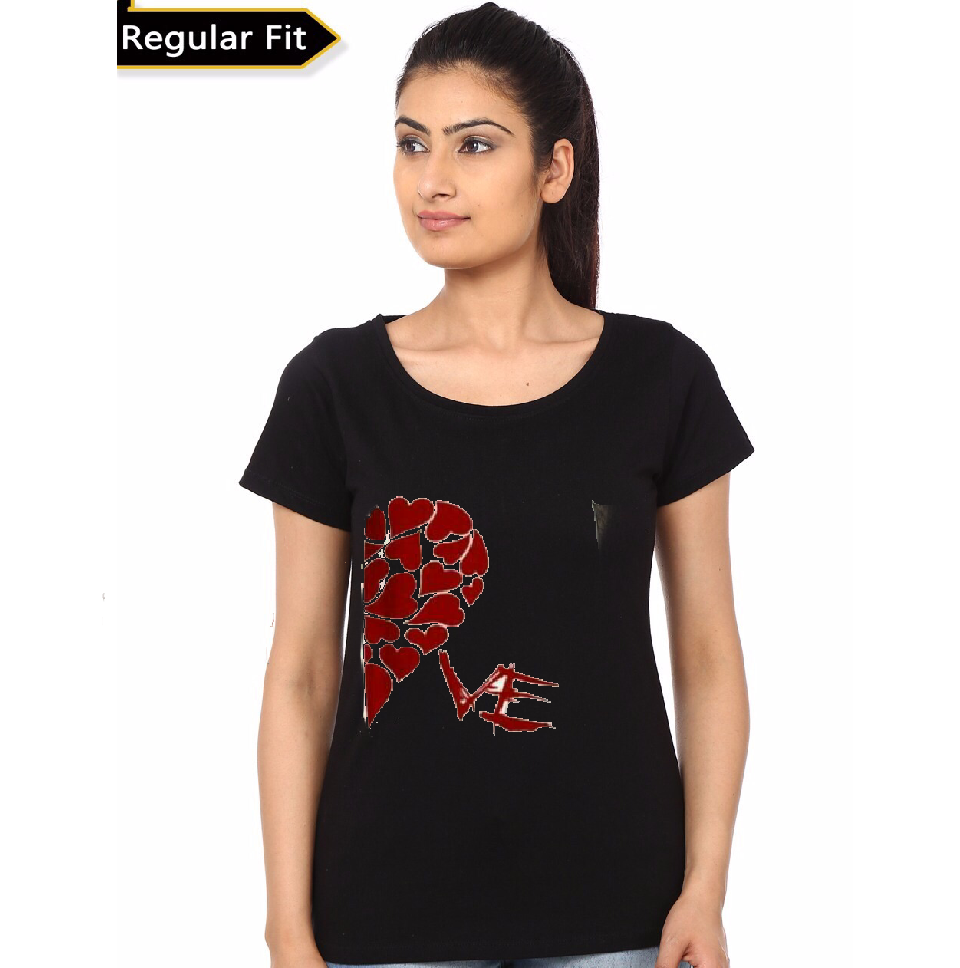 Love Couple Black Tee Pair - Image 2