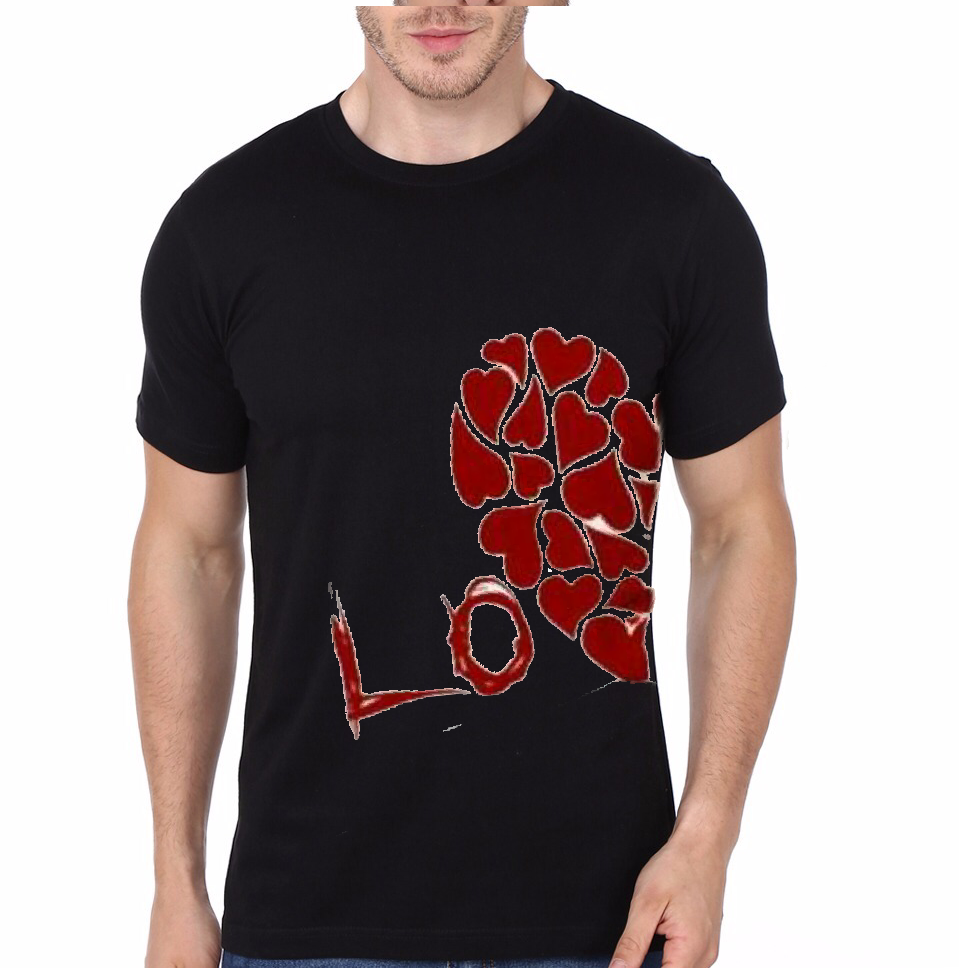 Love Couple Black Tee Pair