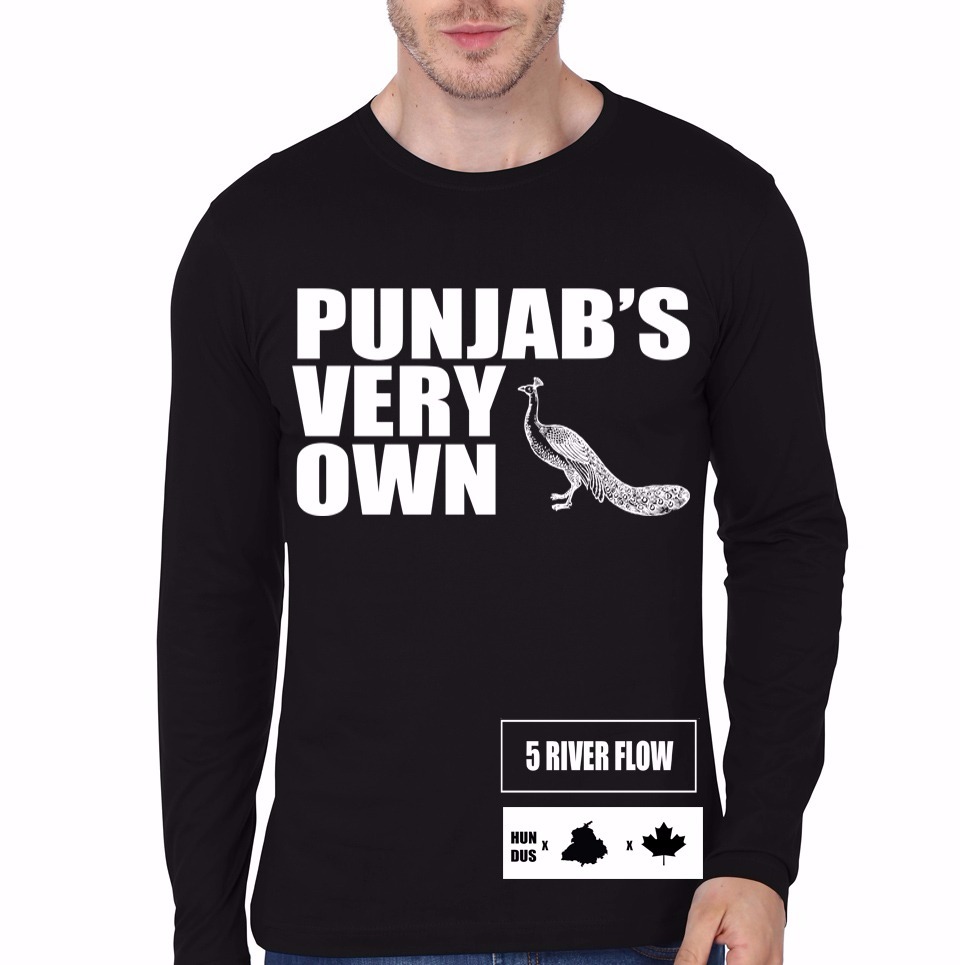Punjab Black Full Sleeve T-Shirt