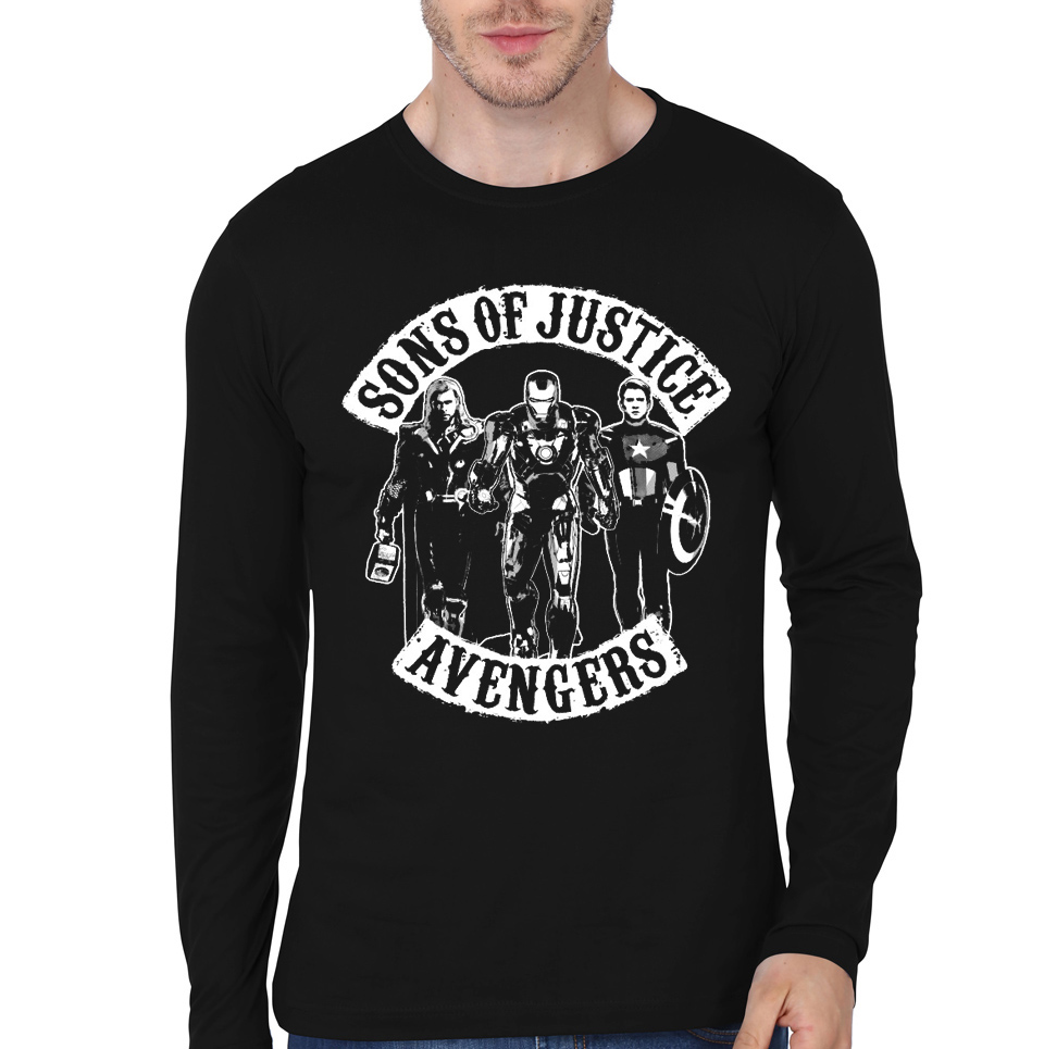 Sons Of Justice Black Full Sleeve Tee