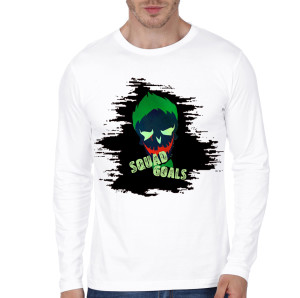 Squad Goal White Full Sleeve Tee