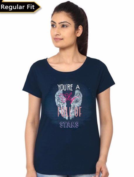 Cold Pay Navy Blue Girls T-shirt