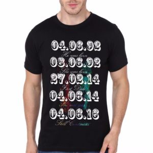 Dates Custom Black T-Shirt