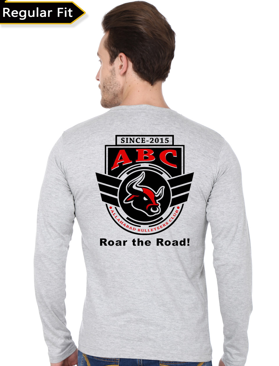 ABC Rider Grey full Sleeve T-Shirt - Image 2