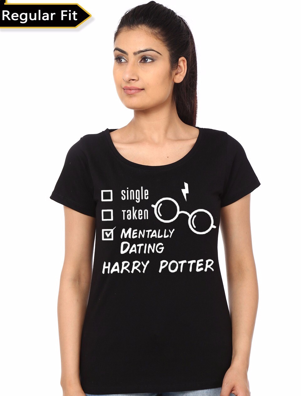 Harry Potter Girl's Black T-Shirt - Swag