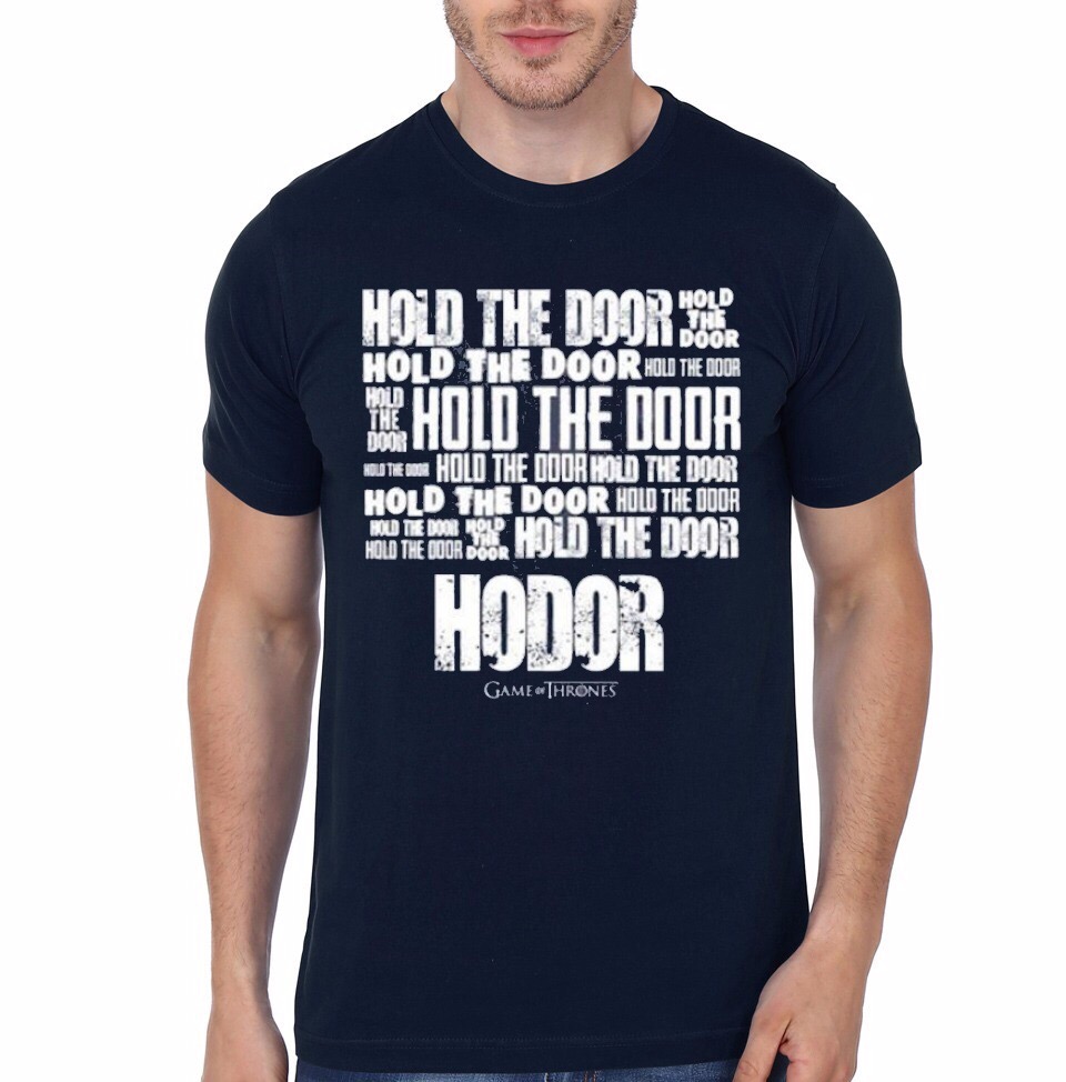 Hold The Door Navy Blue T-Shirt