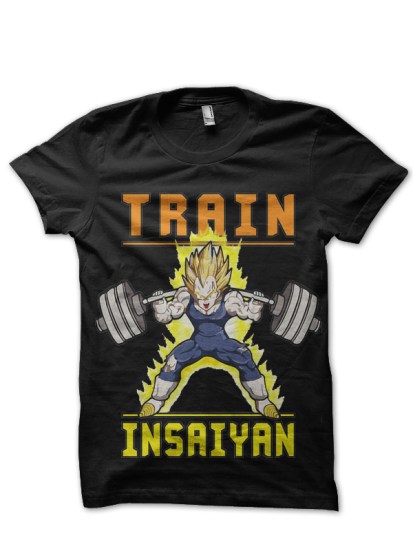 Train Insaiyan Vegeta Black T-Shirt