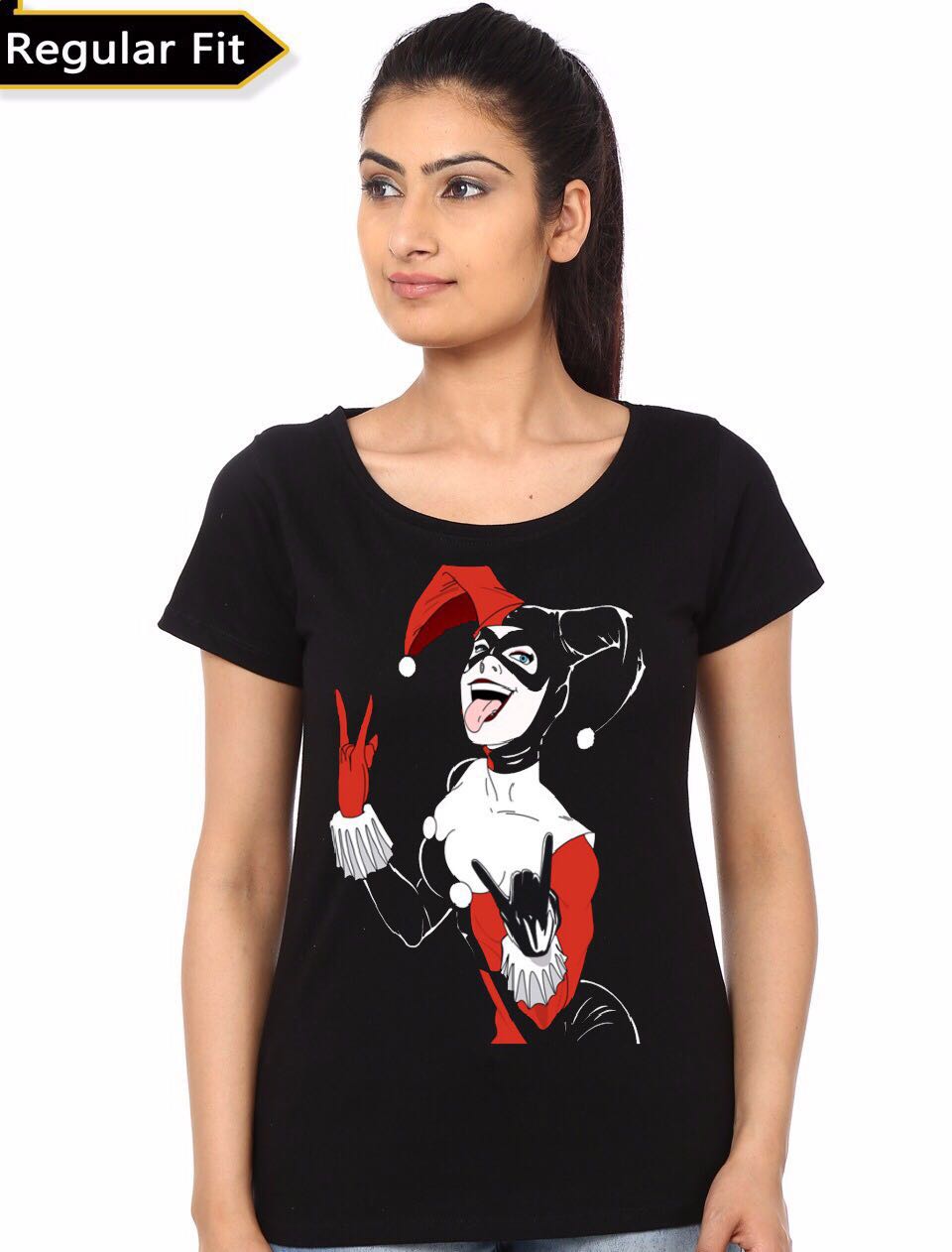 Harley Quinn Girl's Black T-Shirt