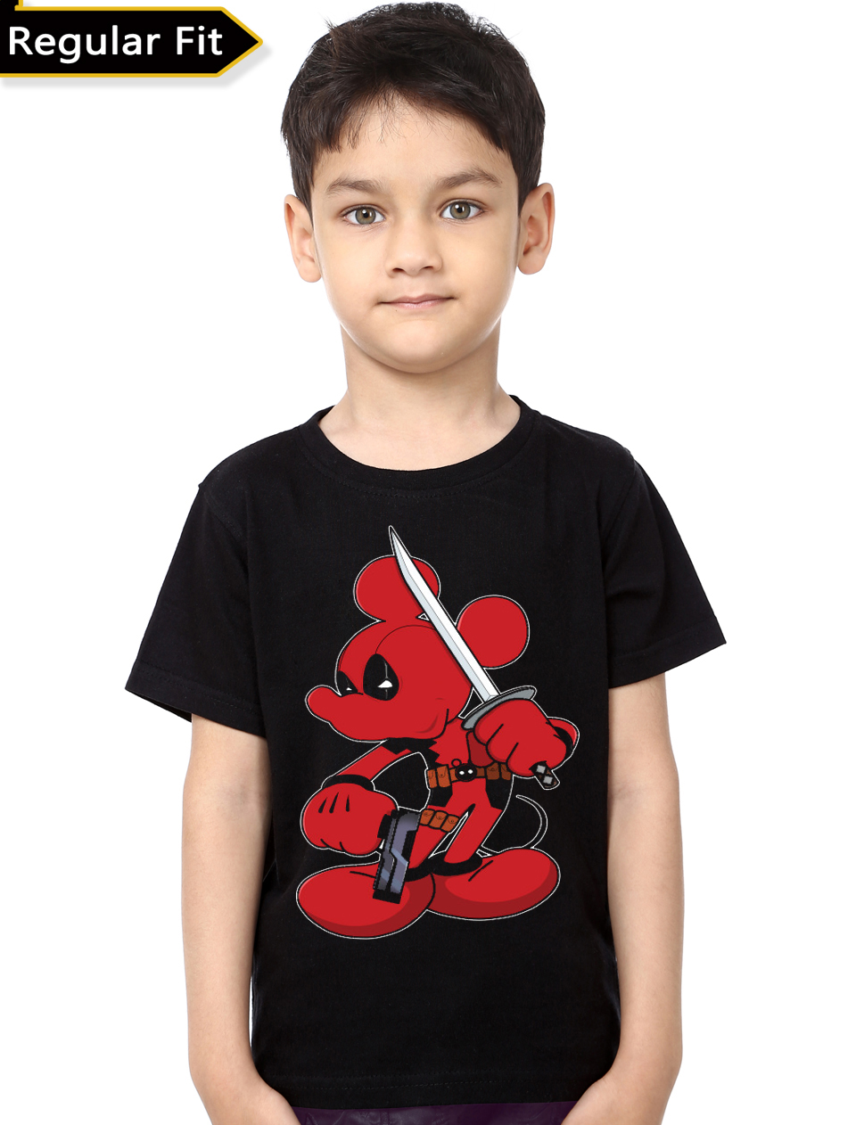 Mickey Deadpool Black T-Shirt - Swag Shirts