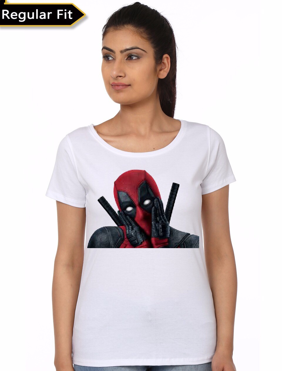 Deadpool Girls White T-Shirt