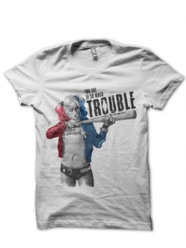 Trouble White Tee
