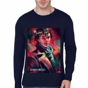 Sherlock Navy Blue Full Sleeve Tee