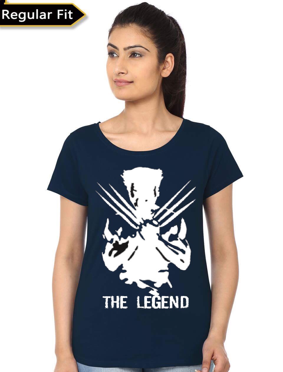 Wolverine The Legend Navy Blue Girls T-Shirt