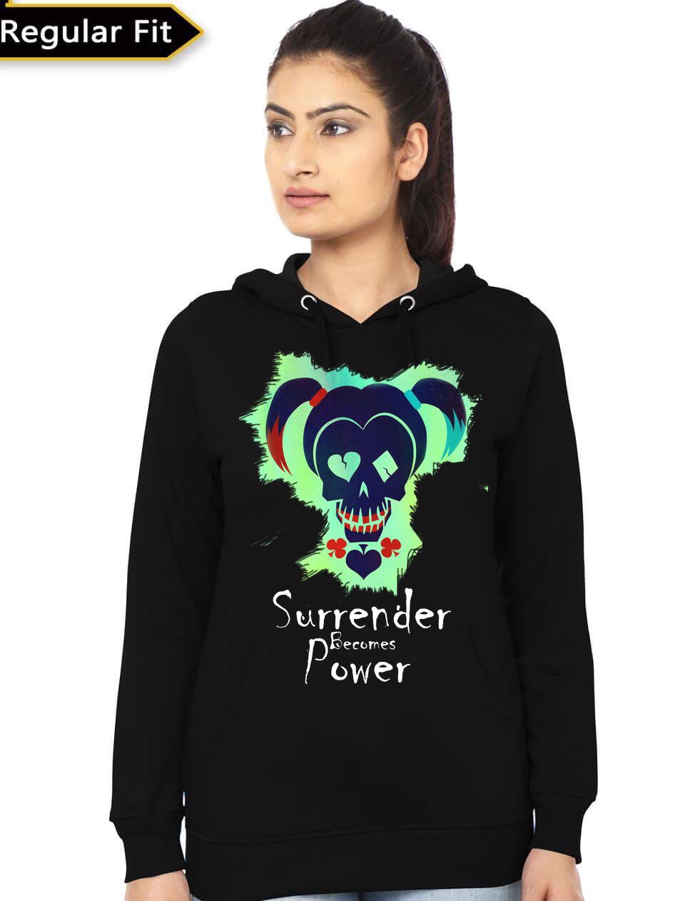 Desire Becomes Surrender Black Hoodie - Image 2