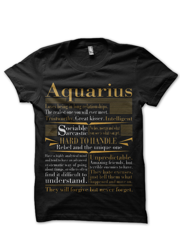 Aquarius Black T-Shirt