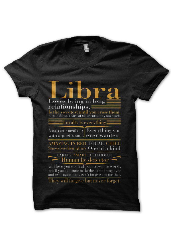 Libra Black T-Shirt