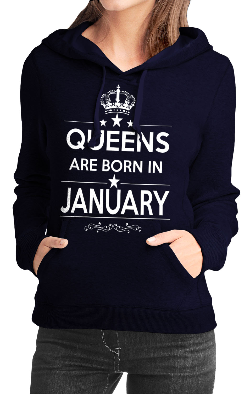 Queens Are Born In January Girls Hoodie - Image 4