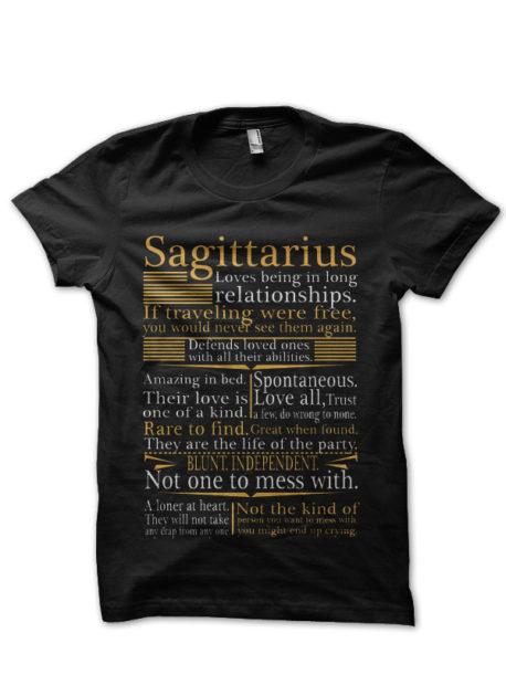 Sagittarius Black T-Shirt