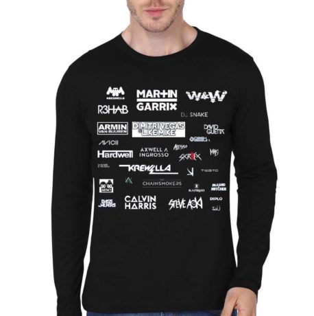 All DJ Full Sleeve Black T-Shirt