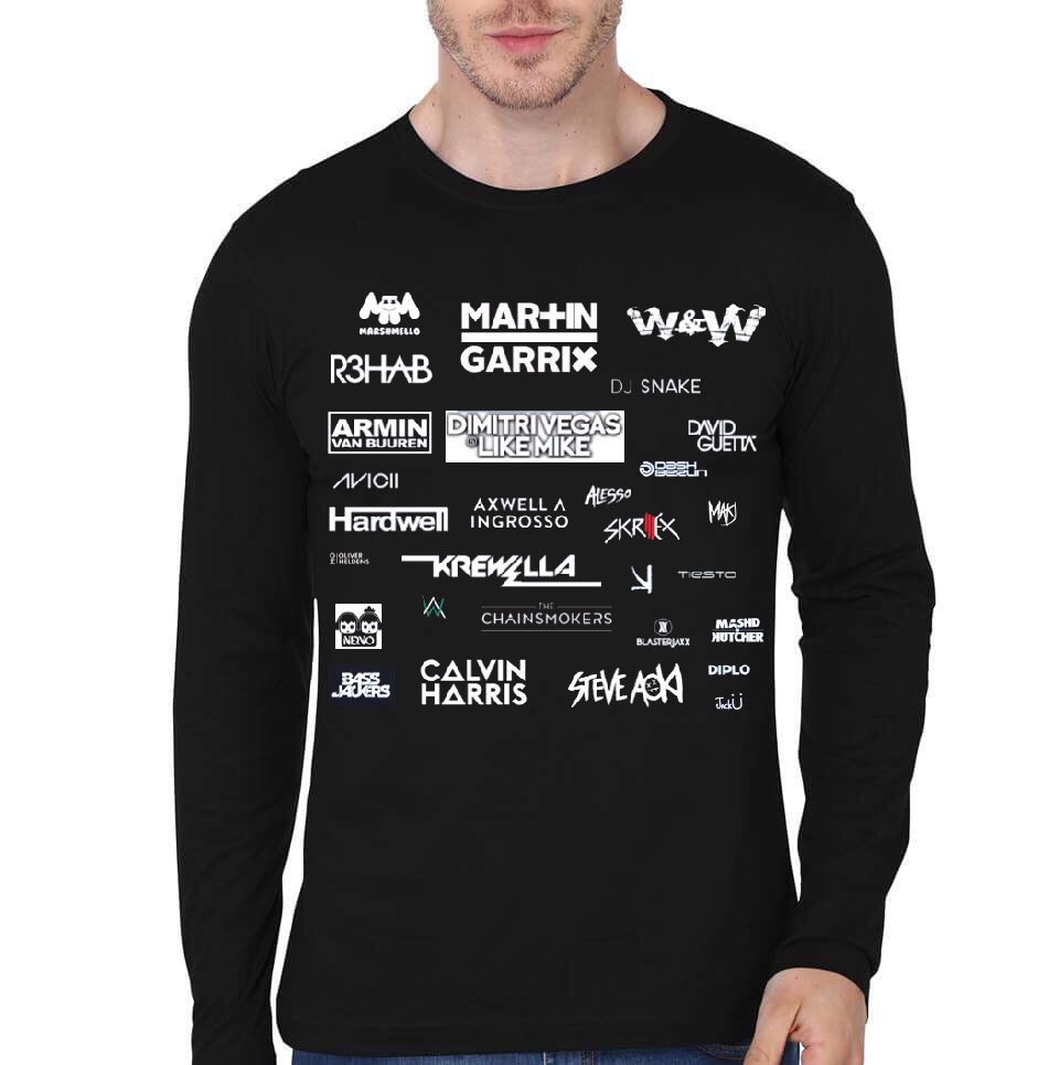 All DJ Full Sleeve Black T-Shirt