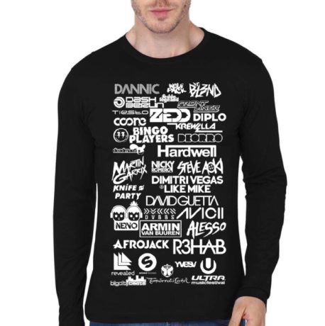 Zedd Black Full Sleeve T-Shirt