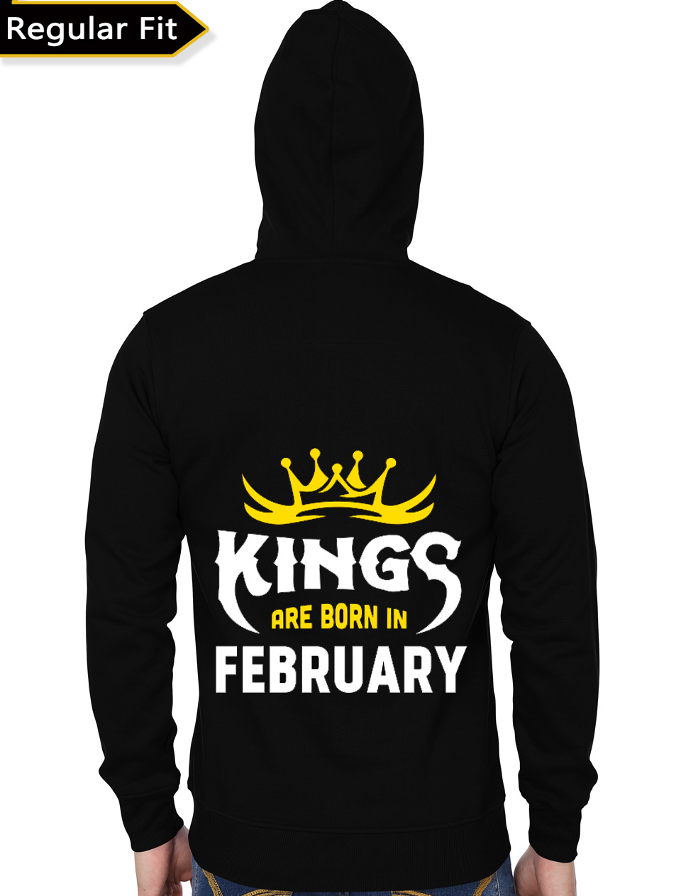 Kings Are Born In February Blue Hoodie - Image 4