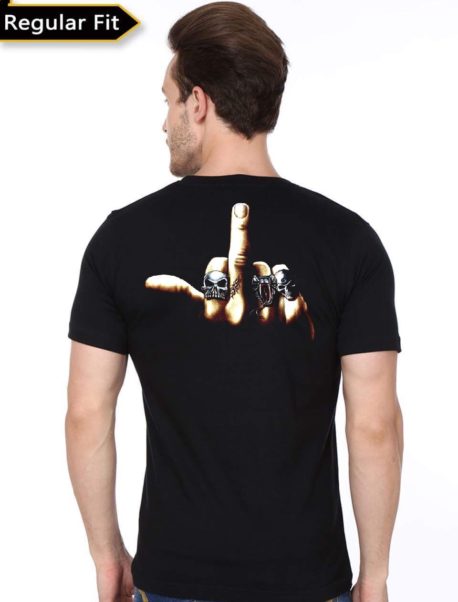 Middle Finger Black T-Shirt