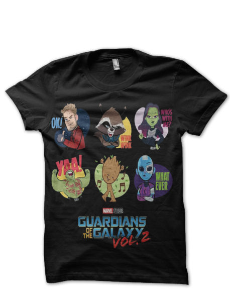 Guardians Of The Galaxy Black T-Shirt