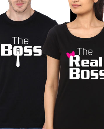 the boss the real boss couple shirt