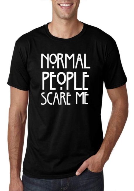 Normal People Scare Me Black T-Shirt