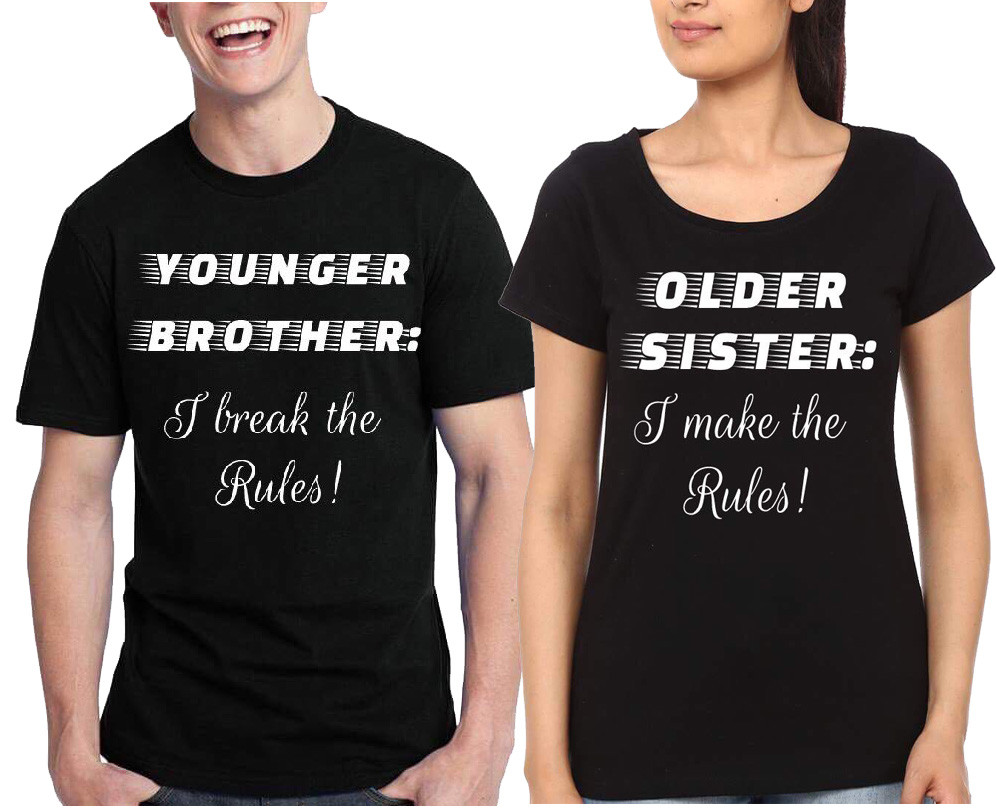 Brother Sister Black T-Shirt