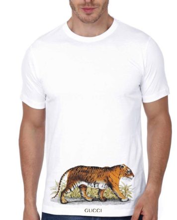 gucci tiger t shirt white