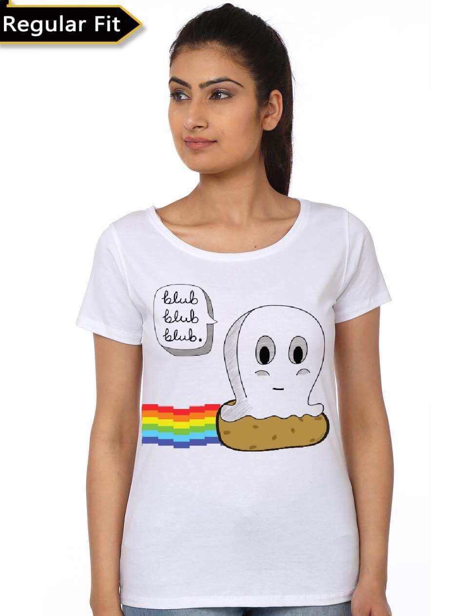 Blub Girl's White T-Shirt