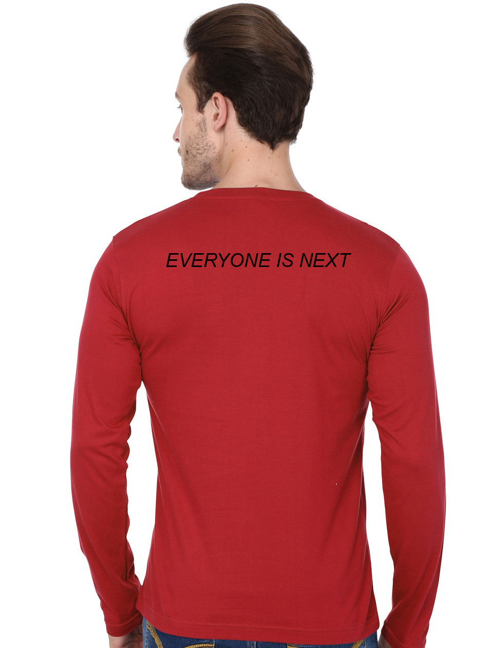 Everyone Is Next Red Full Sleeve T-Shirt - Image 2