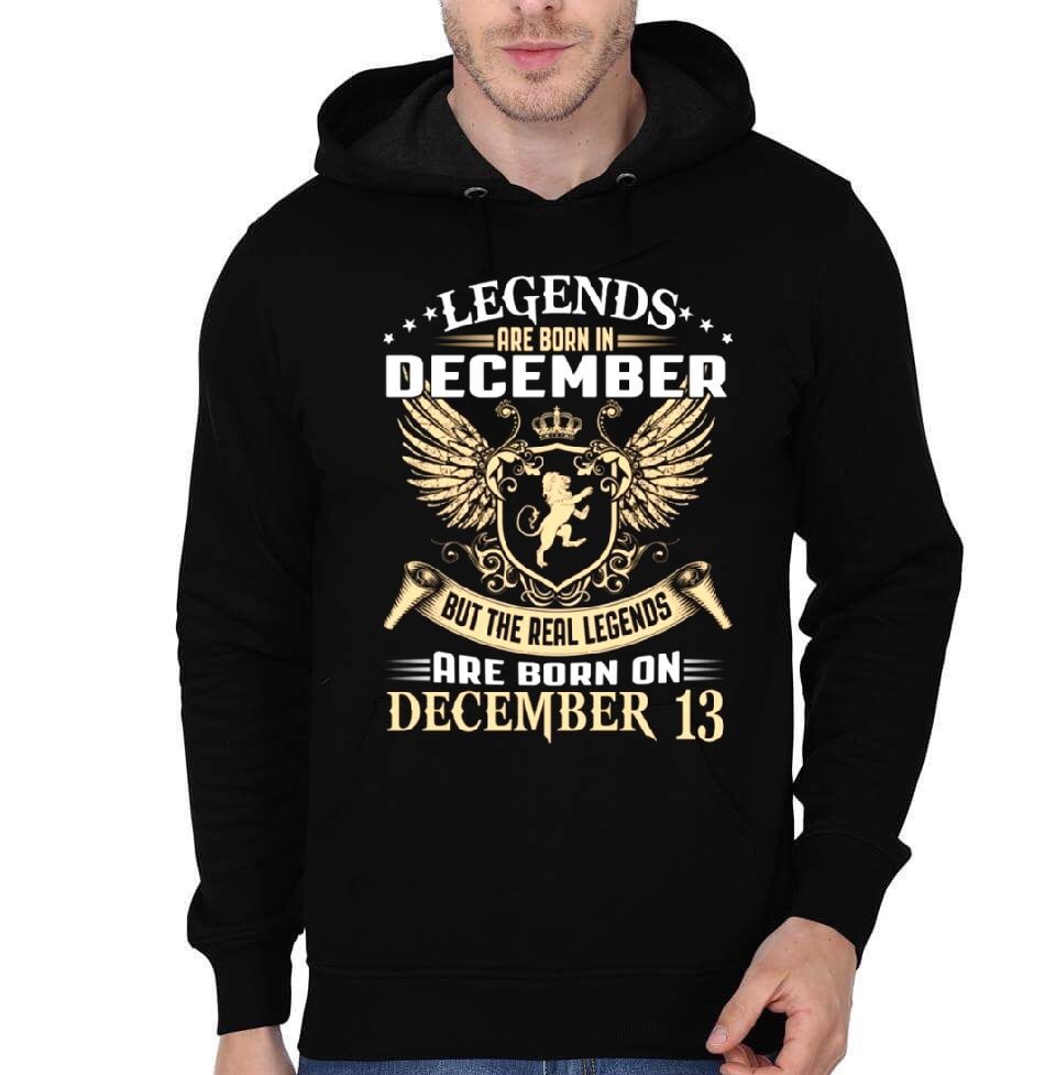 Legends Are Born On December 13 Black T-Shirt